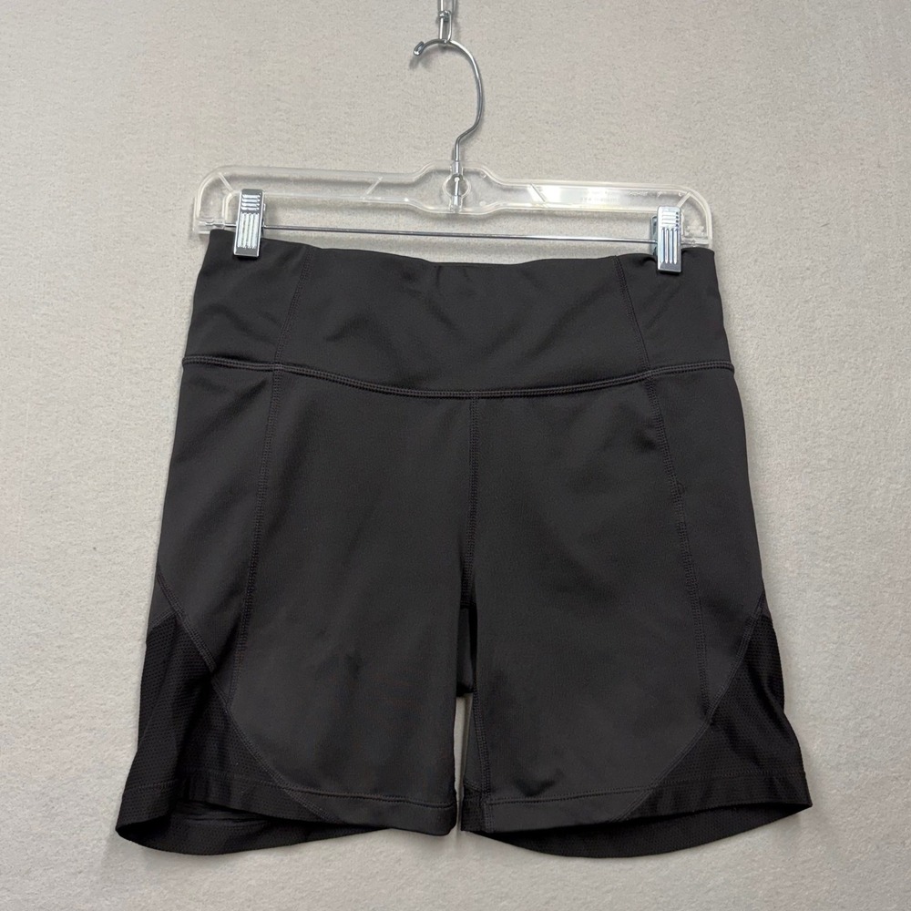 Athleta Shorts Women S Black Mesh Trim Performance Running Biker Shorts